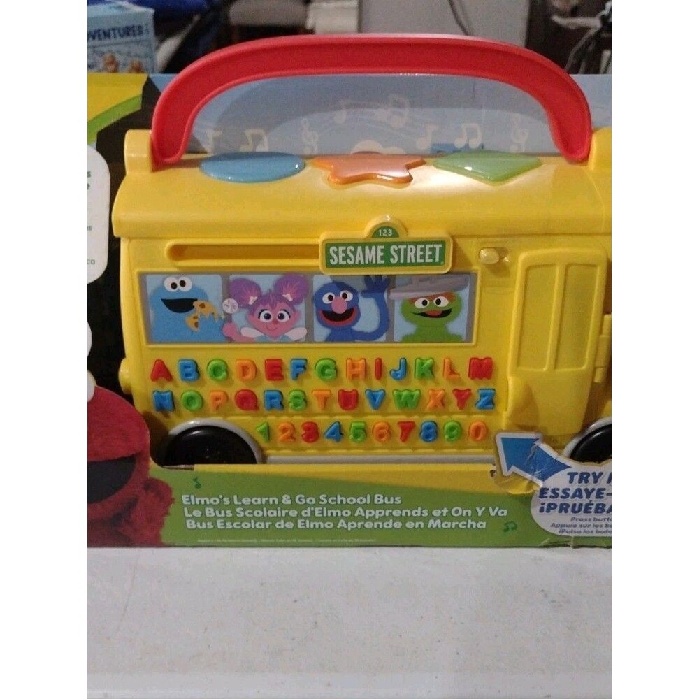 Sesame Street ABC School Bus Phonics Alphabet Learning Talking Electronic  Elmo